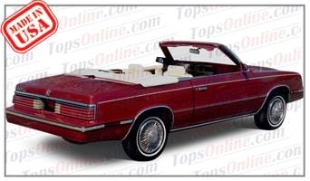 Convertible Tops & Accessories:1982 and 1983 Chrysler Lebaron