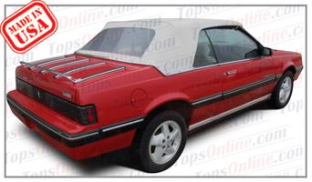 Convertible Tops & Accessories:1983 thru 1987 Pontiac Sunbird, Sunbird GT, LE & SE