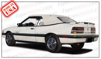 Convertible Tops & Accessories:1988 thru 1992 Pontiac Sunbird, Sunbird GT, LE & SE
