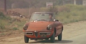 Dustin Hoffman's Alfa Romeo Spyder in The Graduate