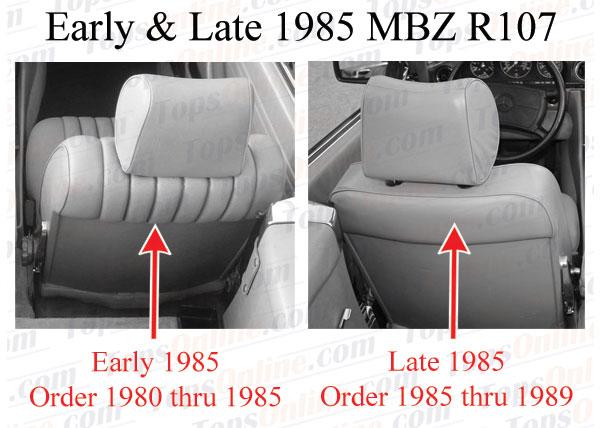 1985 Thru 1989 Mercedes Benz Sl R107 Chassis Leather Vinyl Seat Covers - Replacement Seat Covers Mercedes Benz