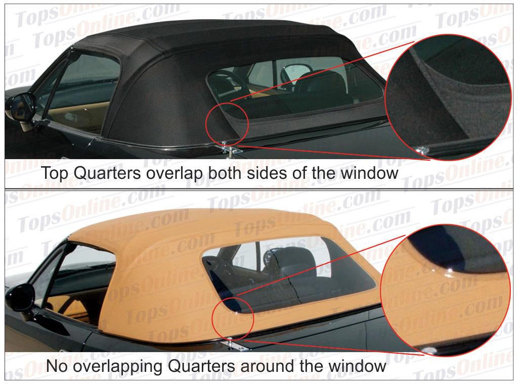 Mazda Miata NB Convertible Top Soft Top Tops Roof Zippered Rear Window 1998-2005 