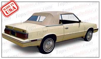 Convertible Tops & Accessories:1984 thru 1986 Chrysler Lebaron