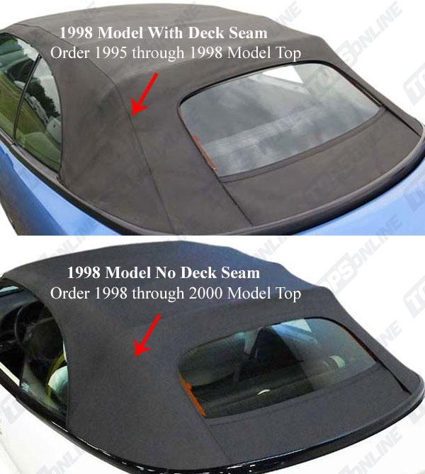 thumbnail image 2 of Black Canvas Convertible Top With Plastic Window – Fits Chevy Corvette 1986-1993 2 of 5