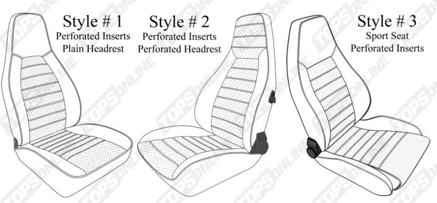 1974 thru 1984 Porsche 911, 911S, 911SC, 912, 930, Carrera & Turbo - Seat Covers (Factory Style) | TopsOnline 1974 thru 1984 Porsche 911, 911S, 911SC, 912, 930, Carrera & Turbo - Seat Covers (Factory Style) | TopsOnline