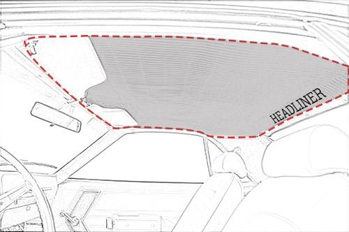 Fits 70 71 Duster 6 Bow Headliner Perforated 