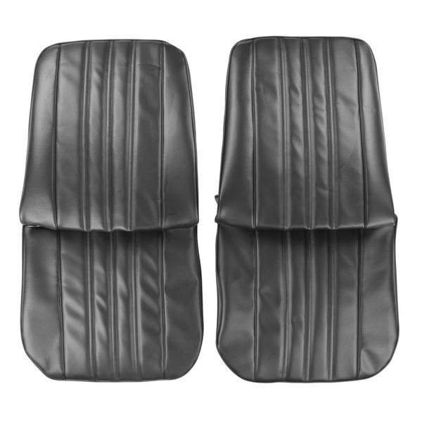 In Stk 1968 Chevy II Nova SS396 Custom Rear Seat Covers Black PUI 68XS10C-1 